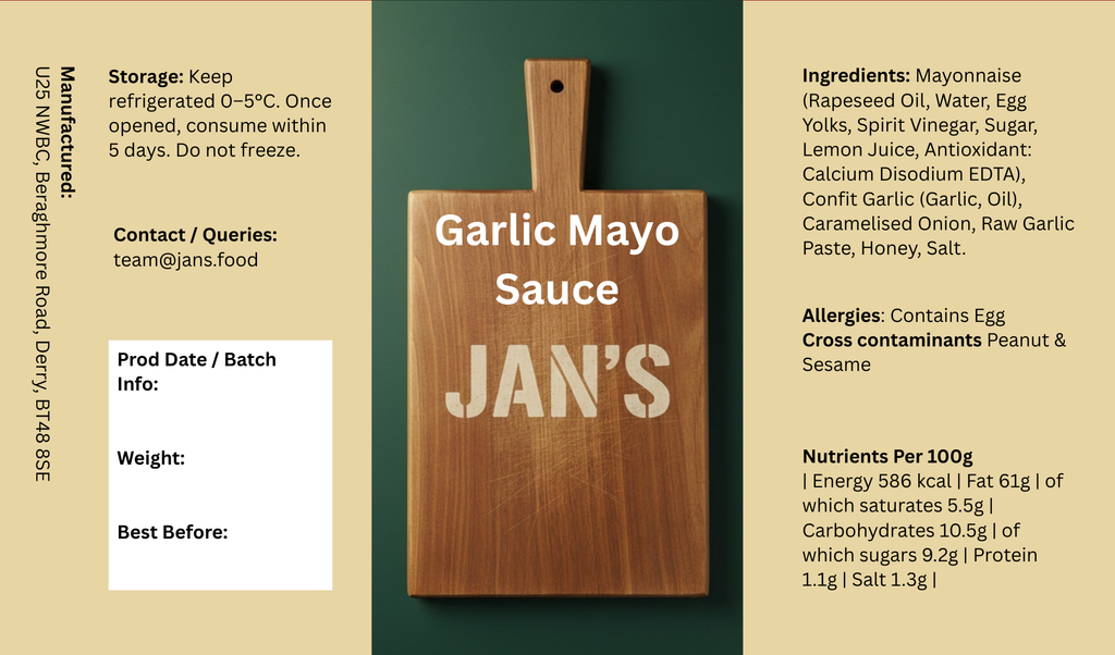 Garlic Mayo Sauce 300ml Pouch