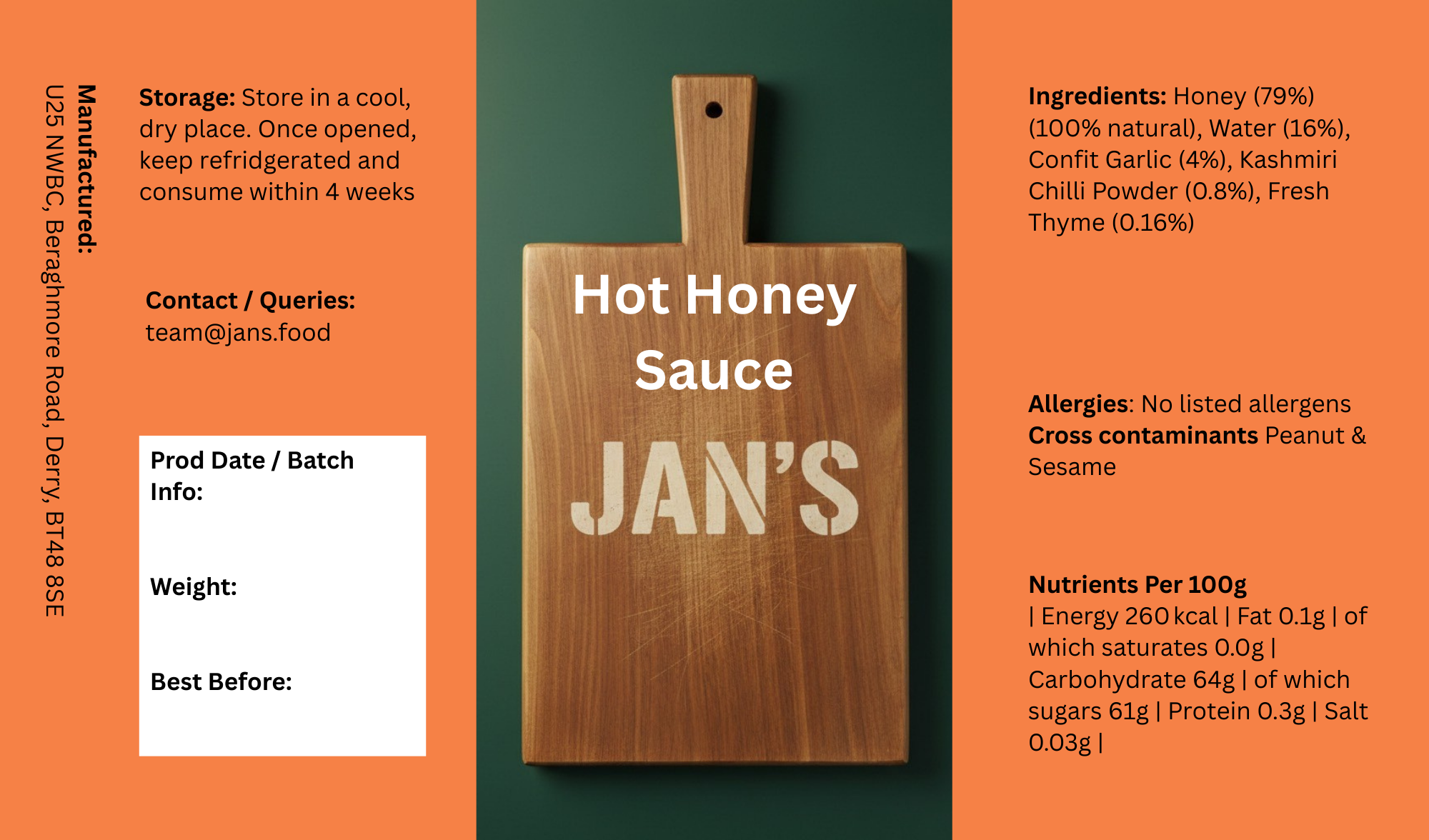 Hot Honey Sauce 300ml Pouch