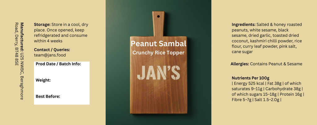 Peanut Sambal "Crunchy Rice Topper" 50g Pouch